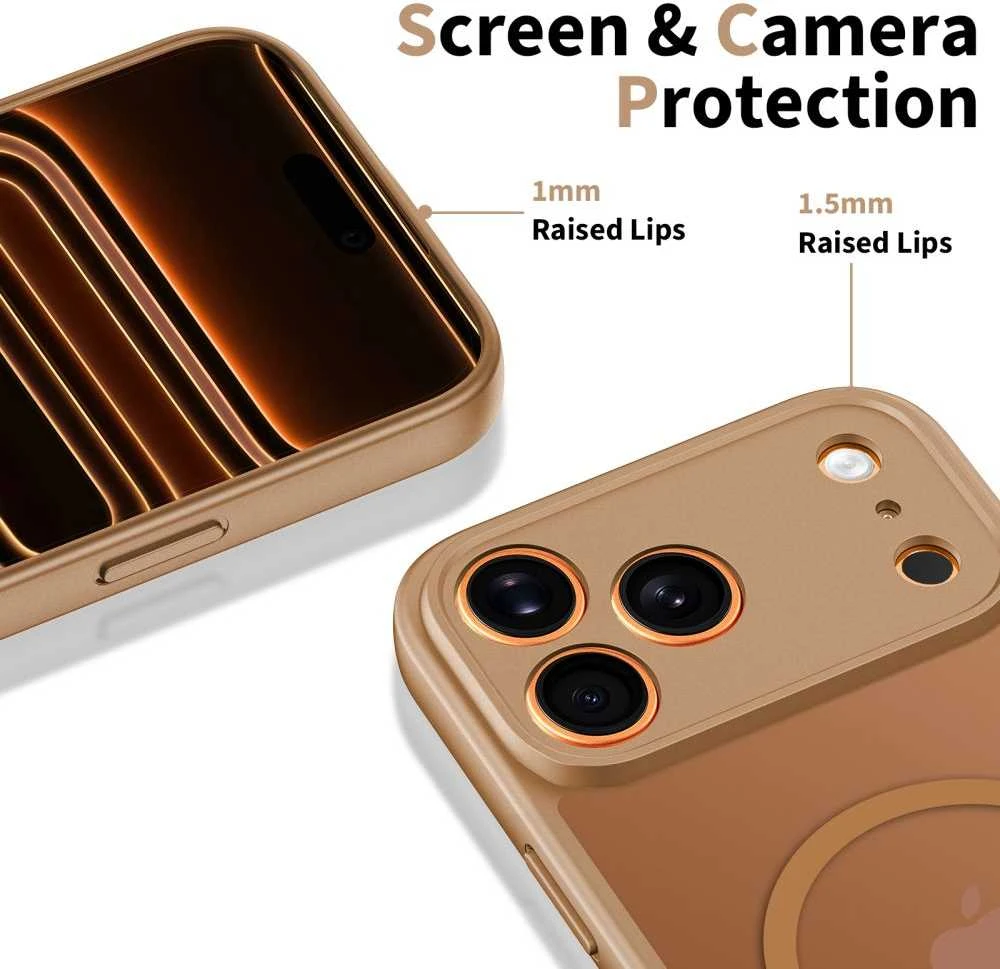 Tech-Protect BasicMag MagSafe dėklas telefonui Apple iPhone 17 Pro Max matinės rudos spalvos