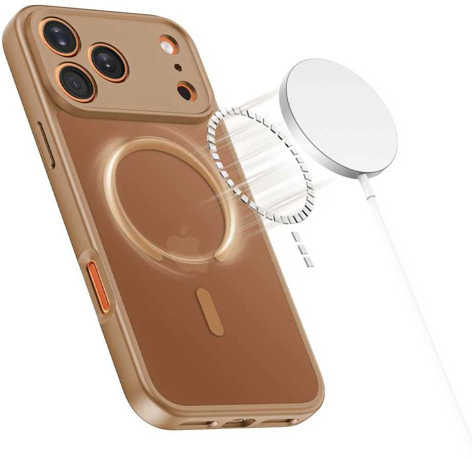 Tech-Protect BasicMag MagSafe dėklas telefonui Apple iPhone 17 Pro Max matinės rudos spalvos