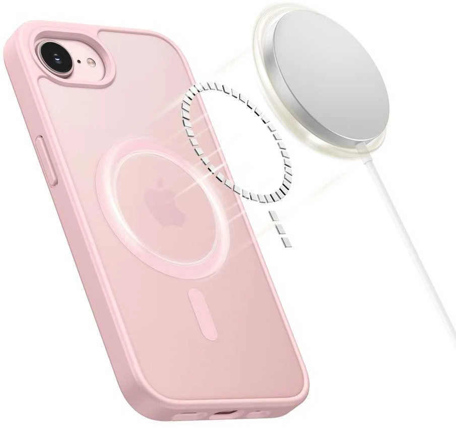 „Tech-Protect BasicMag MagSafe“ dėklas, skirtas „iPhone 16e / 17e“ – matinis, rausvas