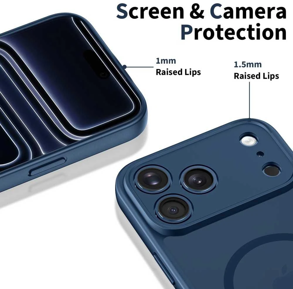 Tech-Protect BasicMag MagSafe dėklas telefonui Apple iPhone 17 Pro matinės mėlynos spalvos