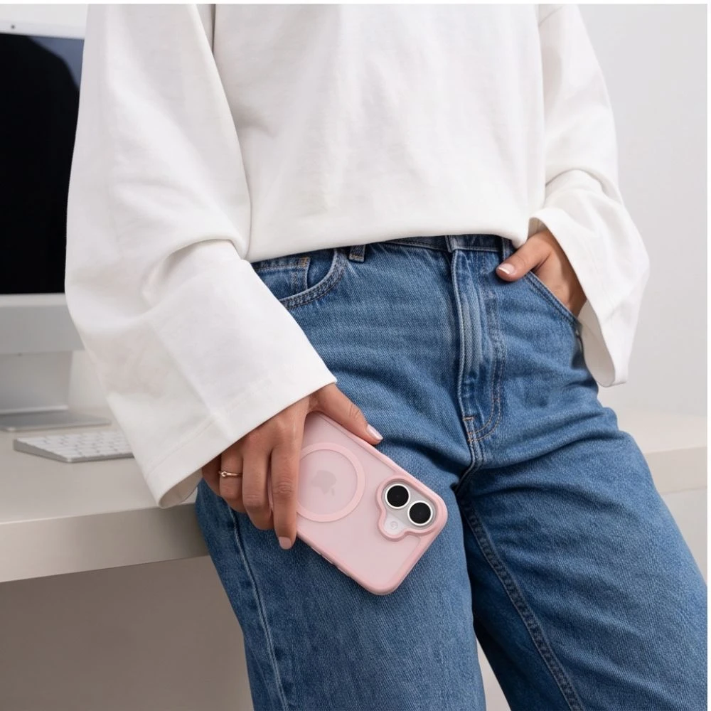 Tech-Protect BasicMag MagSafe iPhone 17 dėklas - matinė rožinė