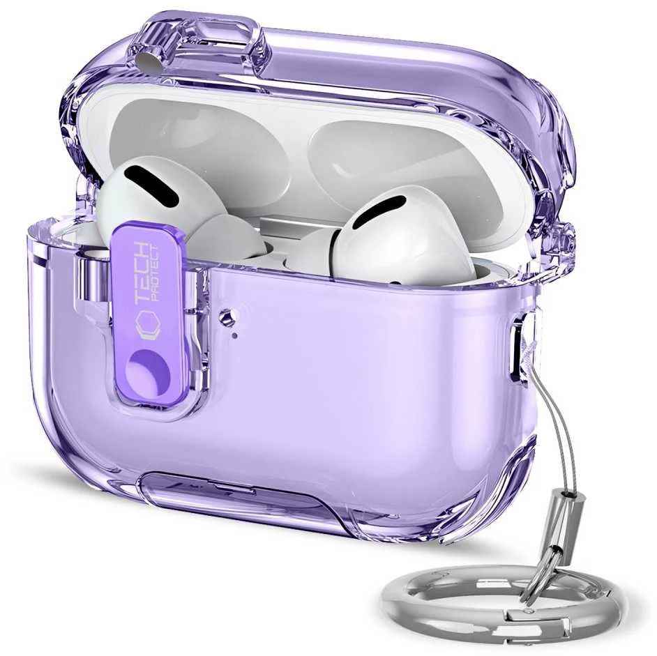 Dėklas Tech-Protect Bounce Pro Apple AirPods Pro 3 levandų spalvos