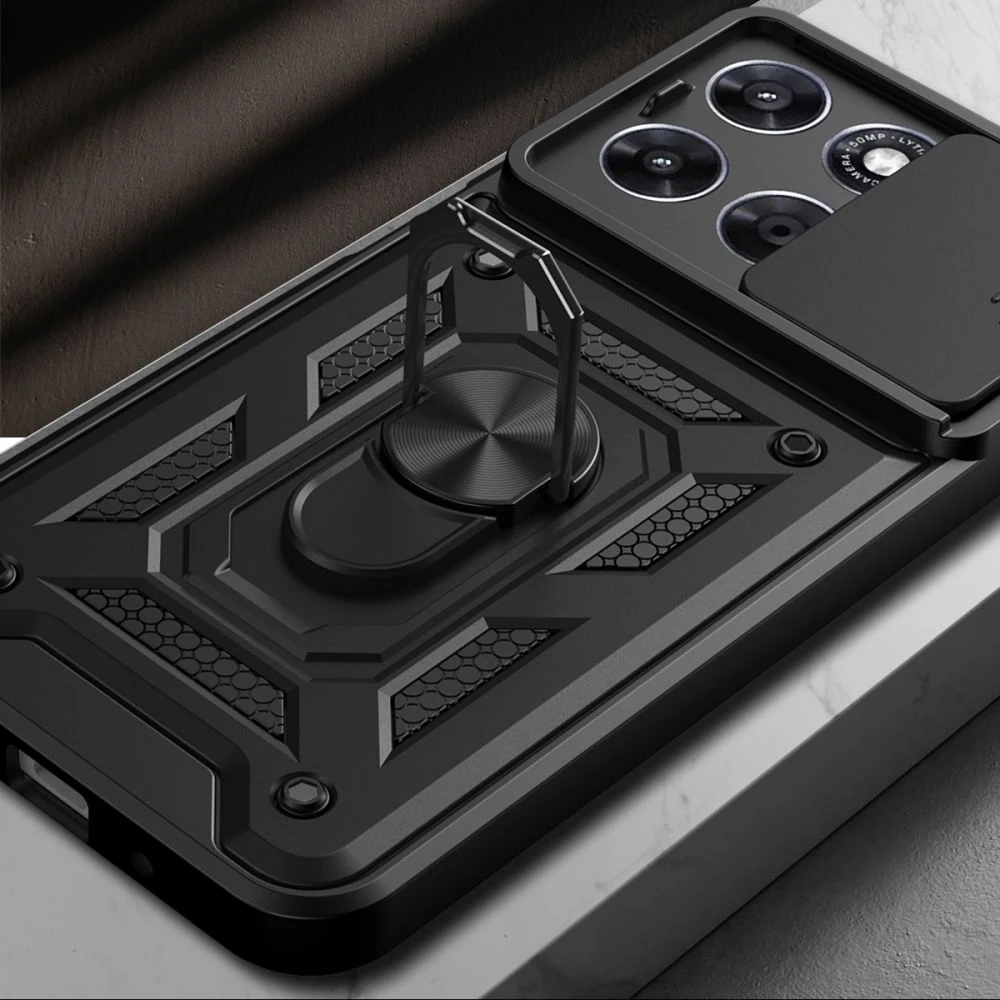 Dėklas Tech-Protect CAMSHIELD PRO MOTOROLA MOTO G67 / G77 Juodas