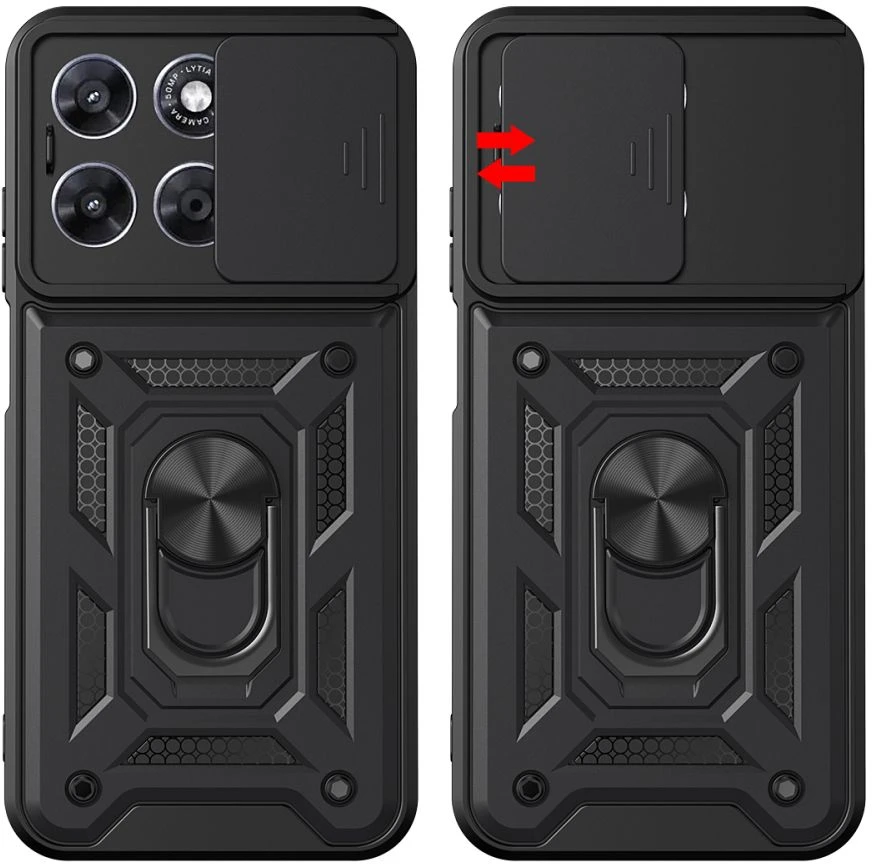 Dėklas Tech-Protect CAMSHIELD PRO MOTOROLA MOTO G67 / G77 Juodas