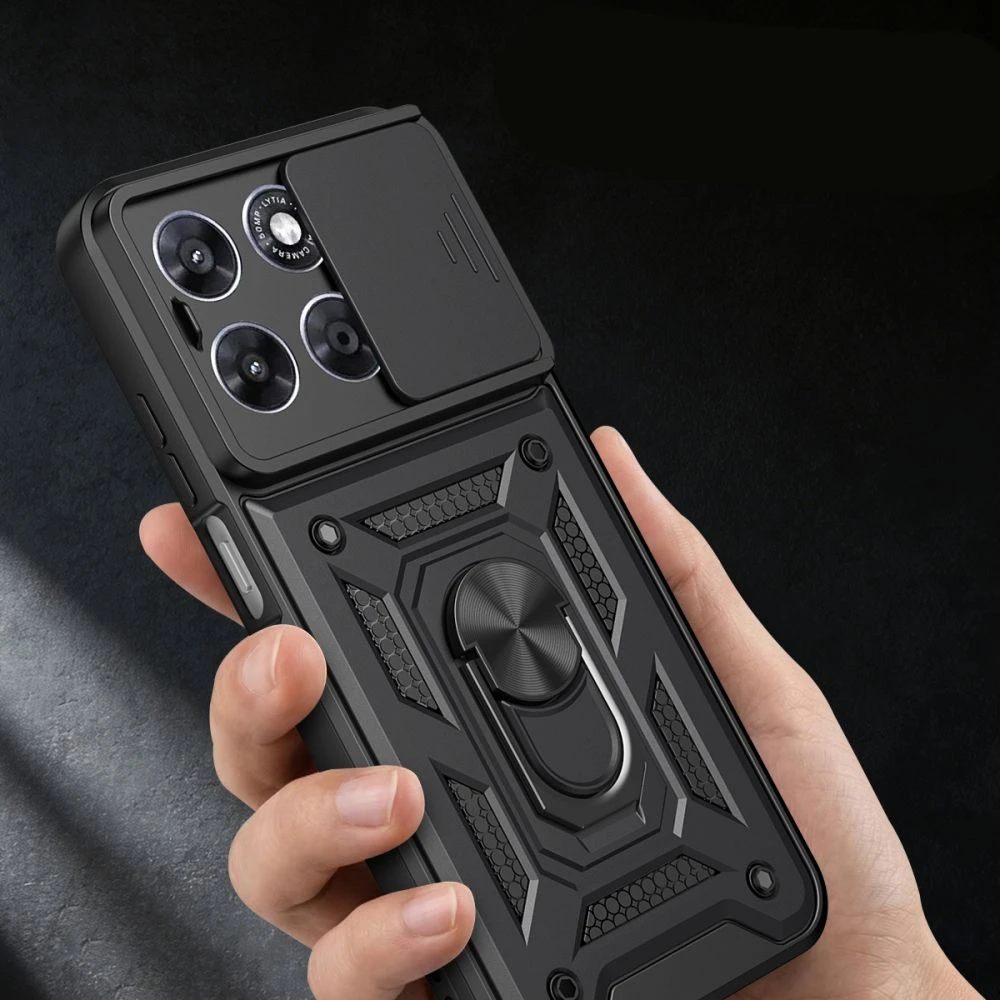 Dėklas Tech-Protect CAMSHIELD PRO MOTOROLA MOTO G67 / G77 Juodas