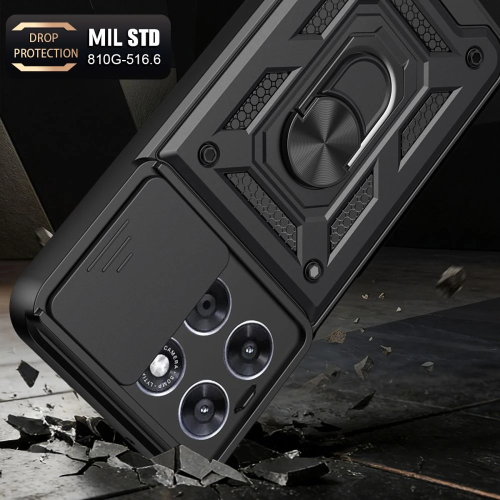 Dėklas Tech-Protect CAMSHIELD PRO MOTOROLA MOTO G67 / G77 Juodas