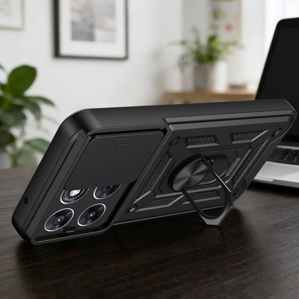 Dėklas Tech-Protect CAMSHIELD PRO MOTOROLA MOTO G67 / G77 Juodas
