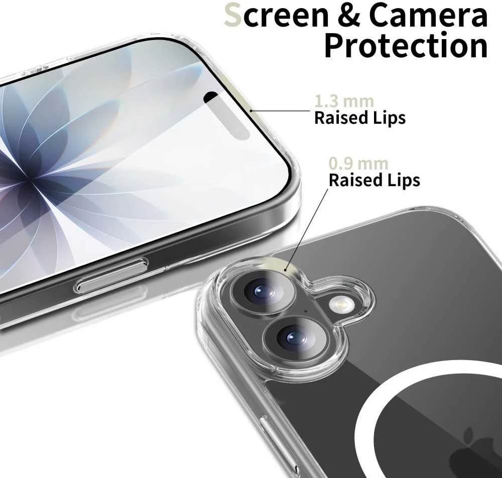„Tech-Protect Flexair Hybrid CC MagSafe“ dėklas, skirtas „iPhone 17“ – skaidrus