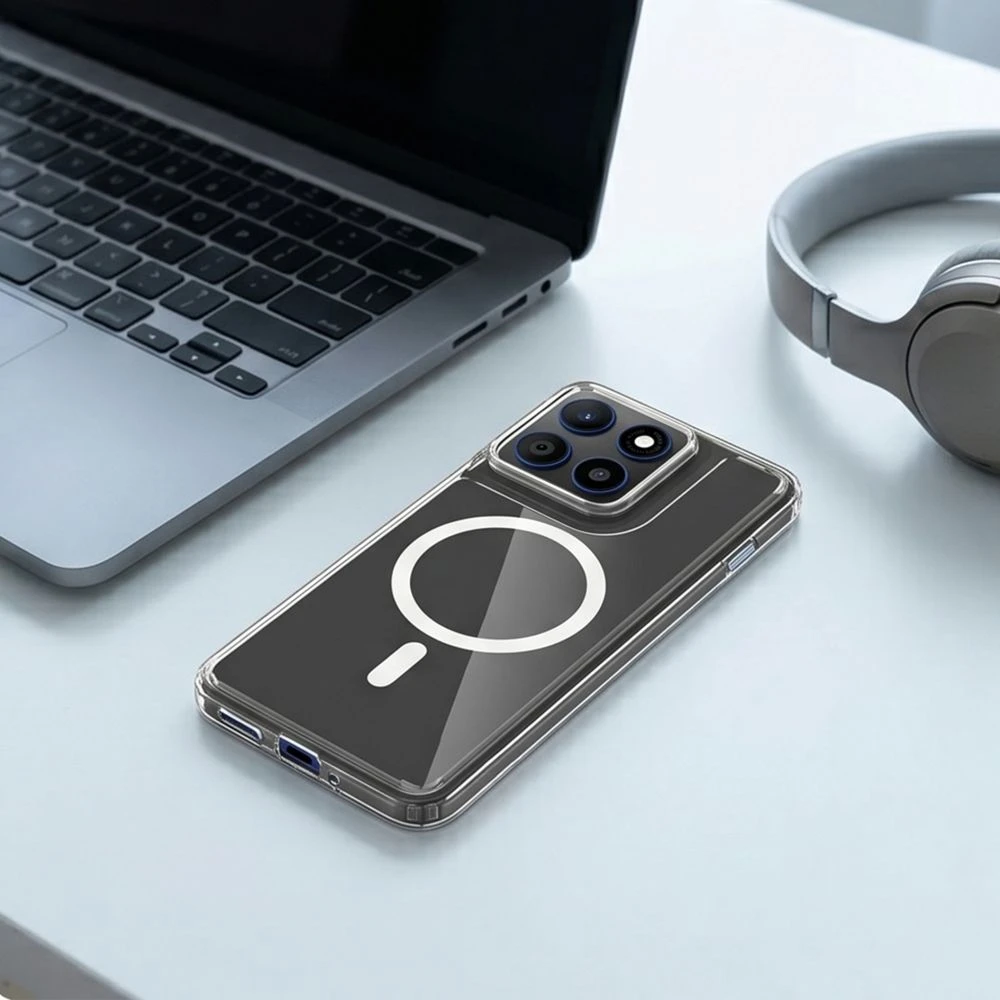 „Tech-Protect FlexAir Hybrid MagSafe“ dėklas, skirtas „Motorola Edge 70 5G“ – skaidrus