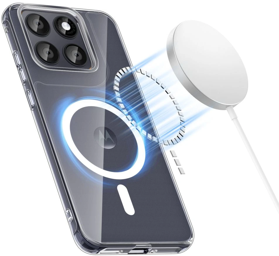„Tech-Protect FlexAir Hybrid MagSafe“ dėklas, skirtas „Motorola Edge 70 Fusion / Fusion + 5G“ – skaidrus