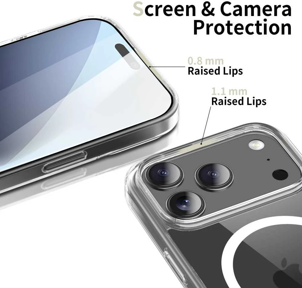 Tech-Protect FlexAir Hybrid MagSafe dėklas skirtas Apple iPhone 17 Pro – skaidrus