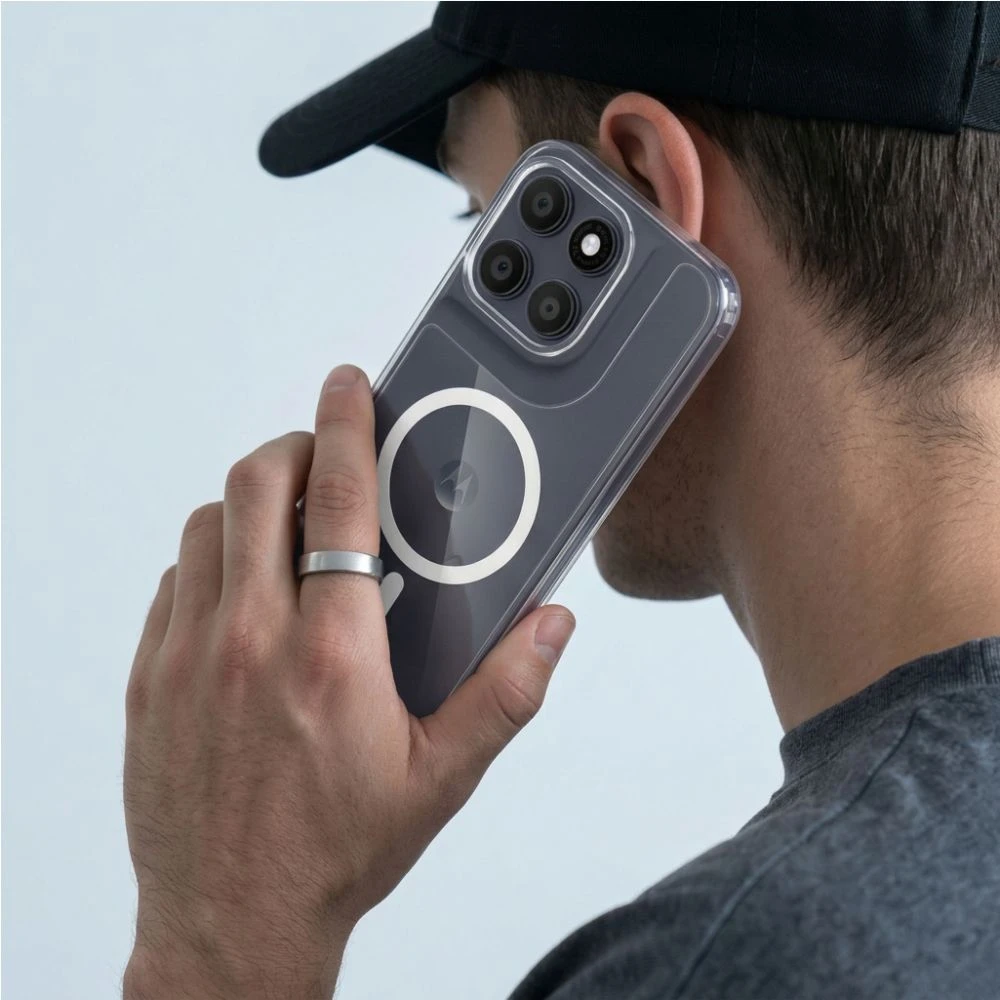 „Tech-Protect FlexAir Hybrid MagSafe“ dėklas, skirtas „Motorola Moto G67 / G77“ – skaidrus
