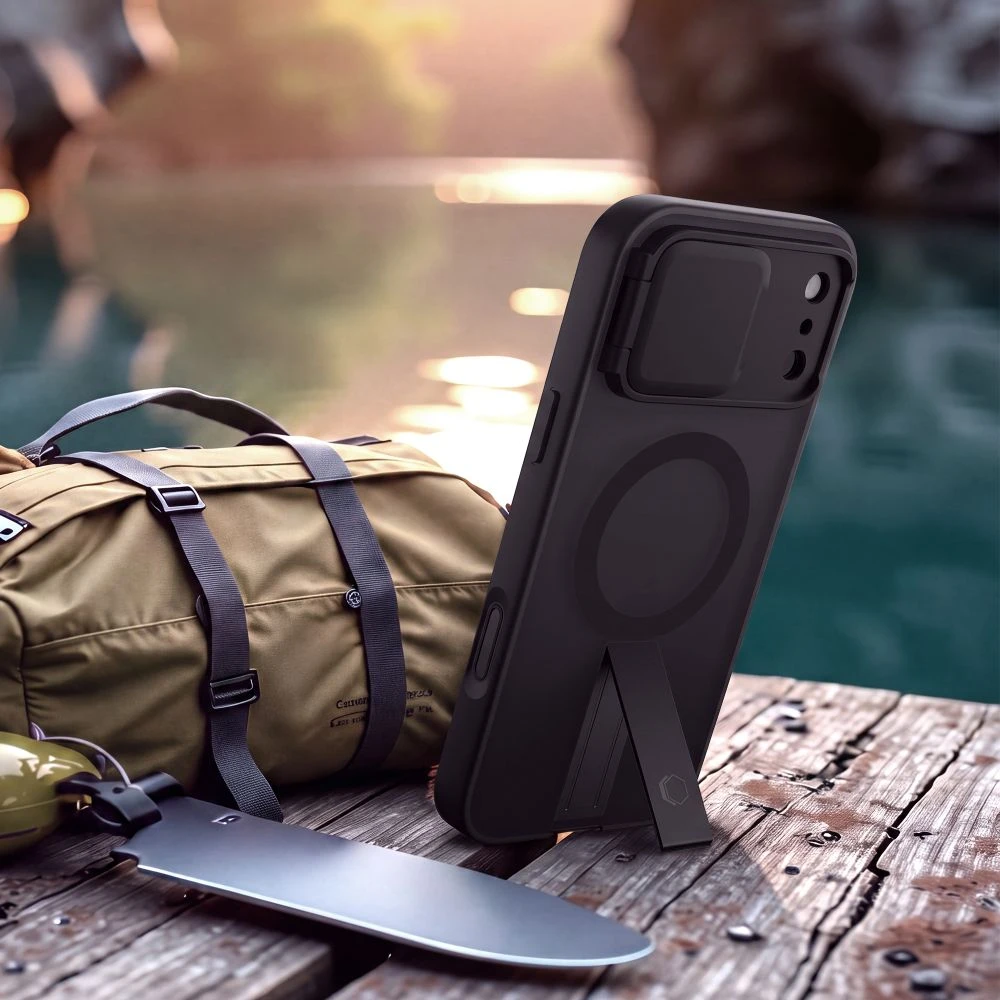 Tech-Protect Kevlar Aura MagSafe dėklas iPhone 18 Pro Max / 17 Pro Max - matinis juodas