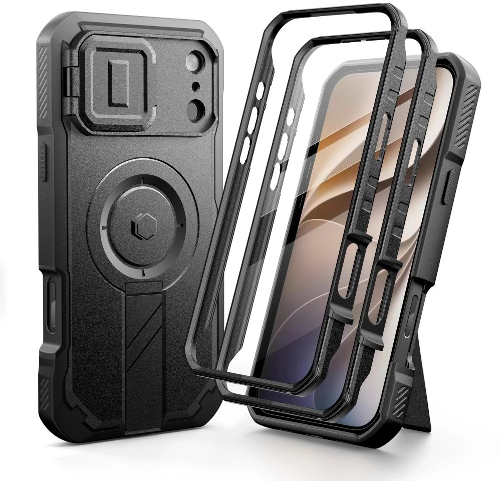 Dėklas TECH-PROTECT KEVLAR MagSafe 2-SET iPhone 17 Pro Max / 18 Pro Max juodos spalvos