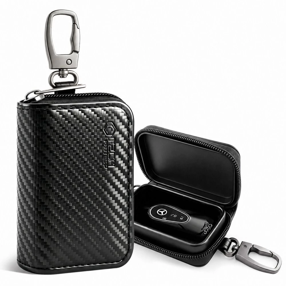 Tech-Protect KLR300 FARADĖJAUS NARVELIS DĖKLAS KEYLESS RFID SIGNALO BLOKAVIMO DĖŽUTĖ CARBON