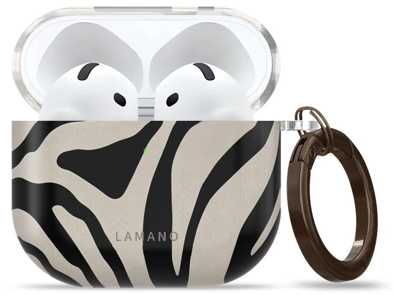 Tech-Protect Lamano dėklas AirPods 4 / 5 - juodas ir smėlio spalvos