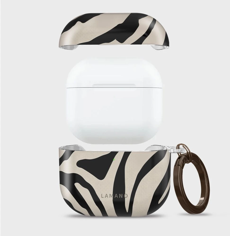 Tech-Protect Lamano dėklas AirPods 4 / 5 - juodas ir smėlio spalvos