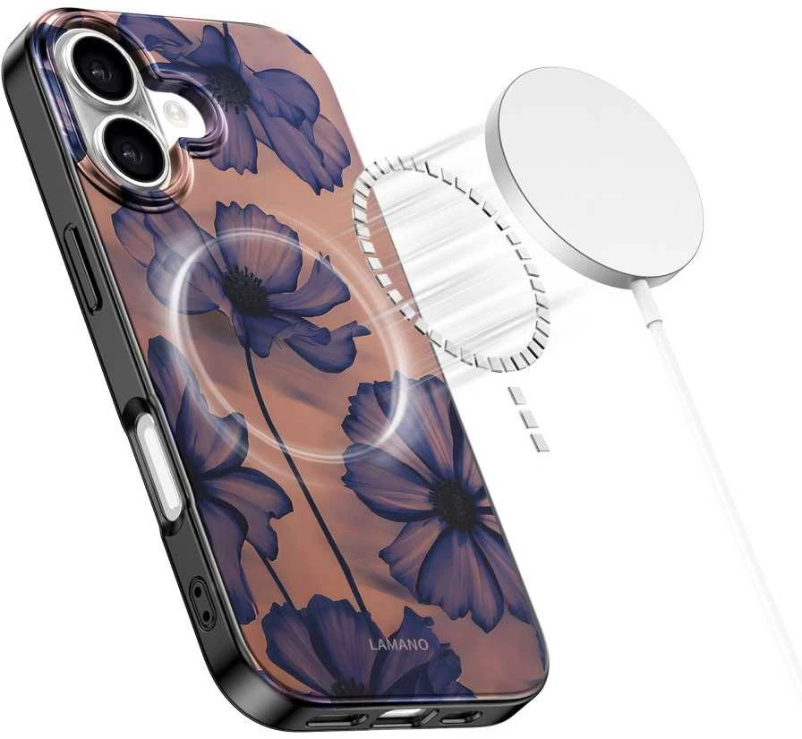 Dėklas Tech-Protect Lamano MagSafe case for iPhone 17 - ruda-violetinė