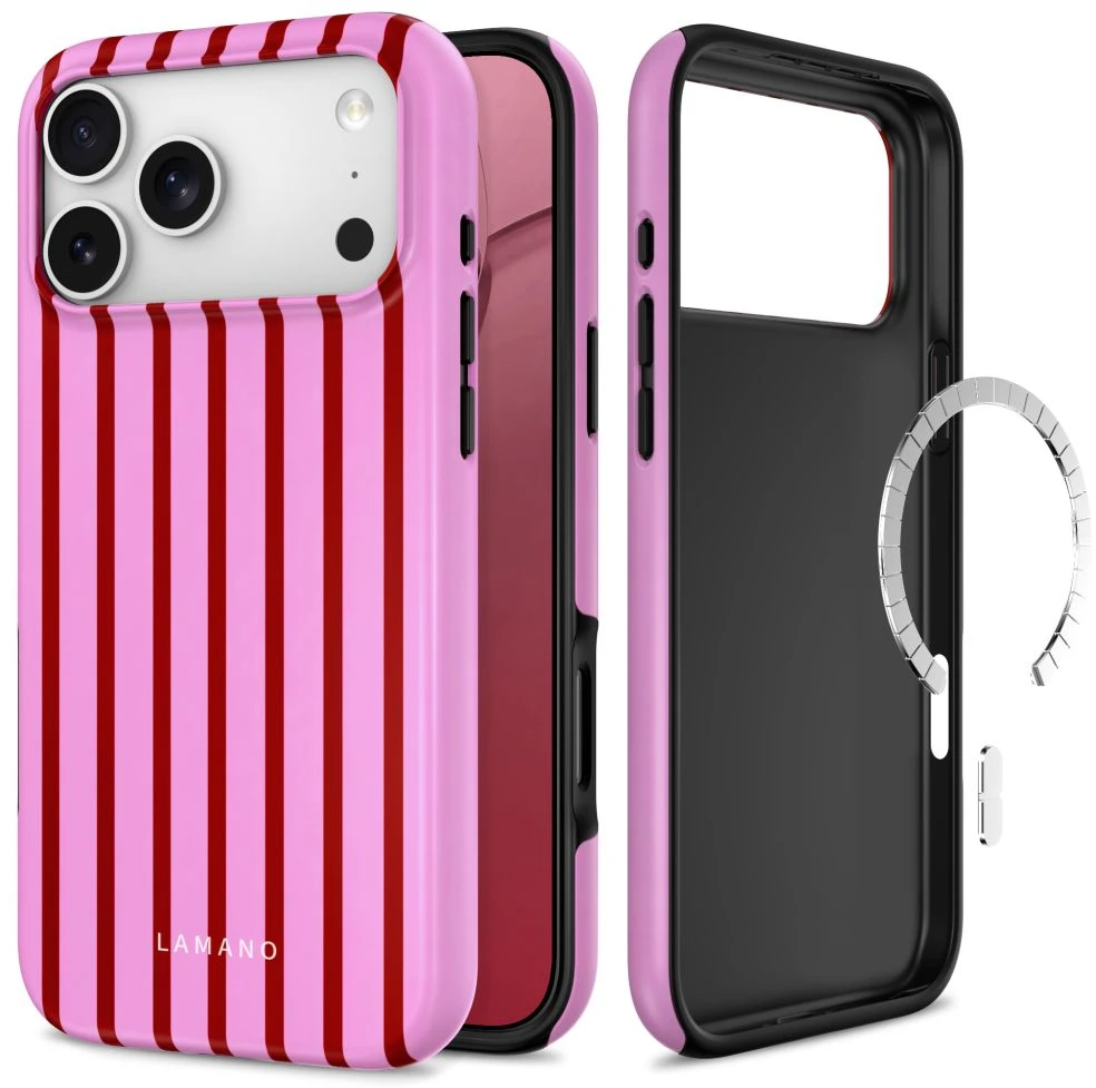 Tech-Protect Lamano MagSafe dėklas iPhone 18 Pro / 17 Pro - Rožinė/Raudona