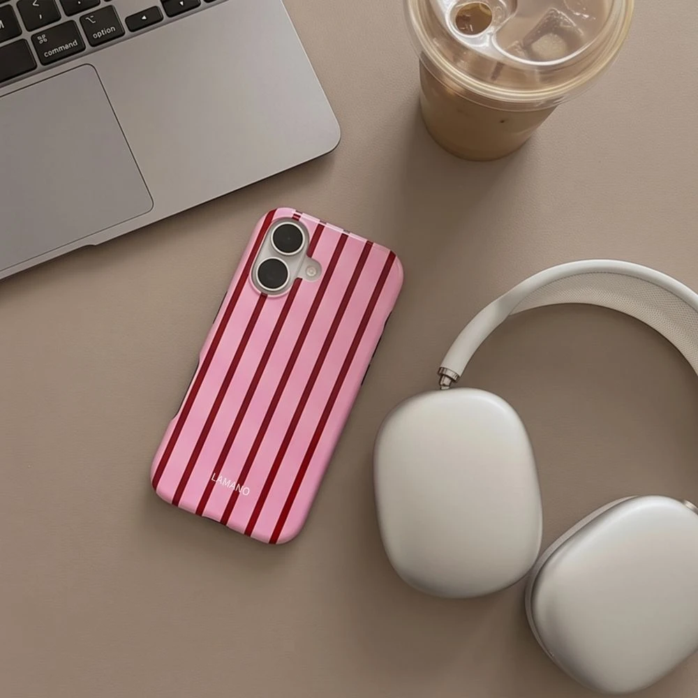 Dėklas Tech-Protect Lamano MagSafe Case for iPhone 17 - Raudona and Rožinė