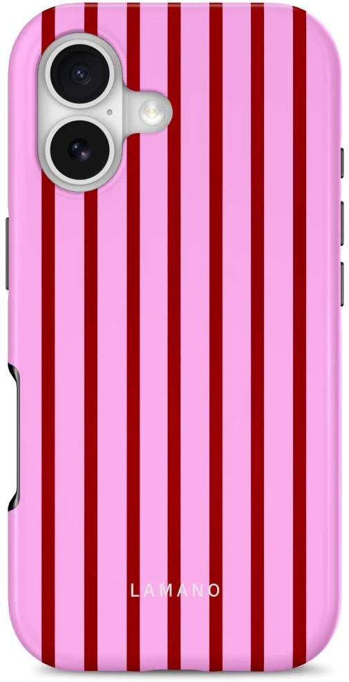 Dėklas Tech-Protect Lamano MagSafe Case for iPhone 17 - Raudona and Rožinė