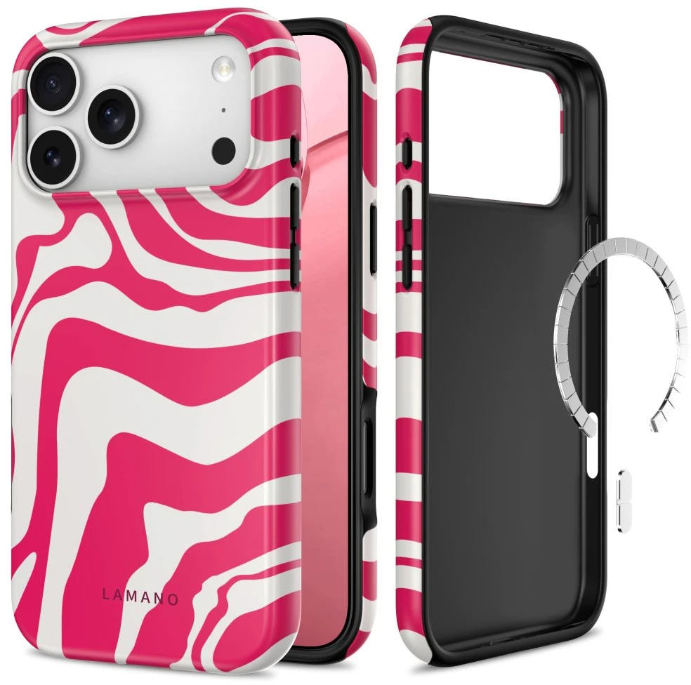 Dėklas Tech-Protect Lamano MagSafe Case for iPhone 18 Pro Max / 17 Pro Max - Baltas and Rožinė
