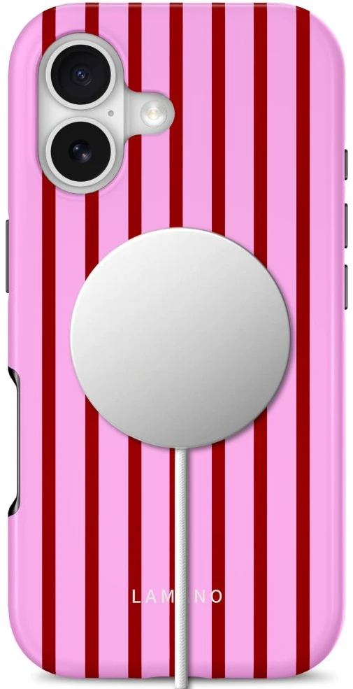Dėklas Tech-Protect Lamano MagSafe Case for iPhone 17 - Raudona and Rožinė