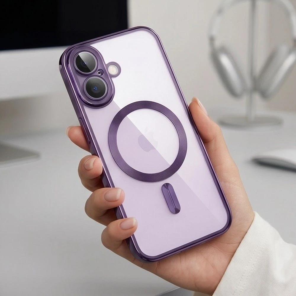 Dėklas Tech-Protect MagFlex Case for iPhone 17 - Skaidri violetinė