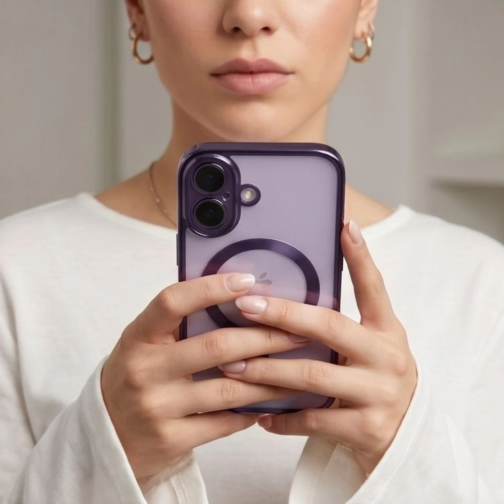 Dėklas Tech-Protect MagFlex Case for iPhone 17 - Skaidri violetinė