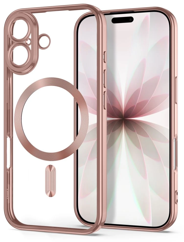 Tech-Protect MagFlex dėklas, skirtas iPhone 17 – permatomas rožinis