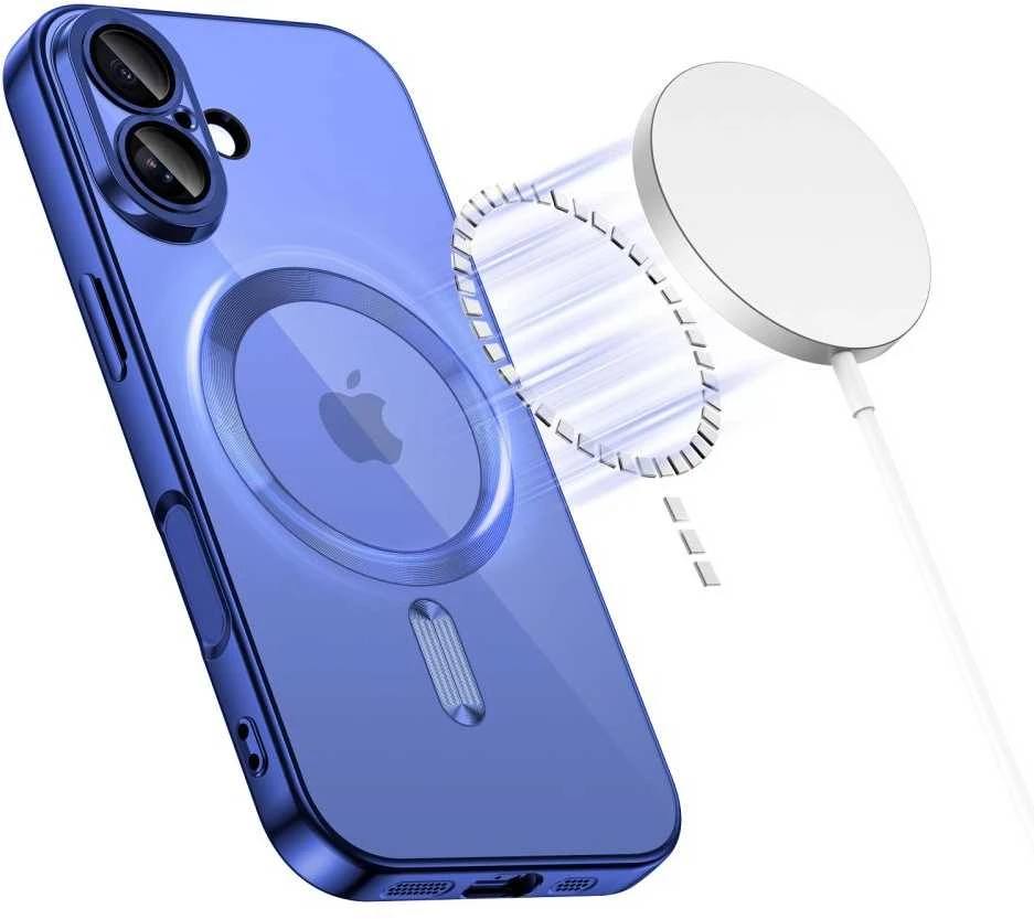„Tech-Protect MagFlex MagSafe“ dėklas, skirtas „iPhone 17“ – skaidrus tamsiai mėlynas Mėlyna
