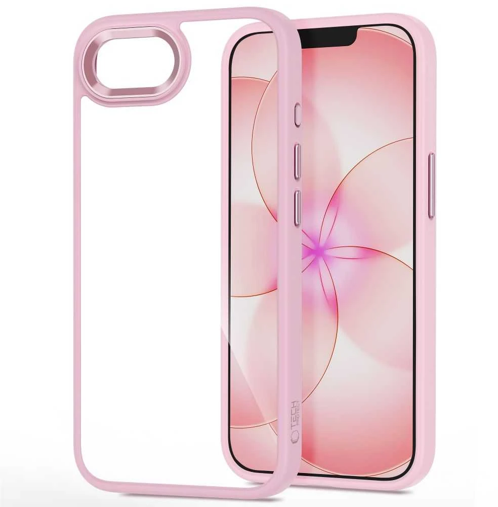 Dėklas Tech-Protect Magmat Case for iPhone 16e / 17e - Transparent Rožinė