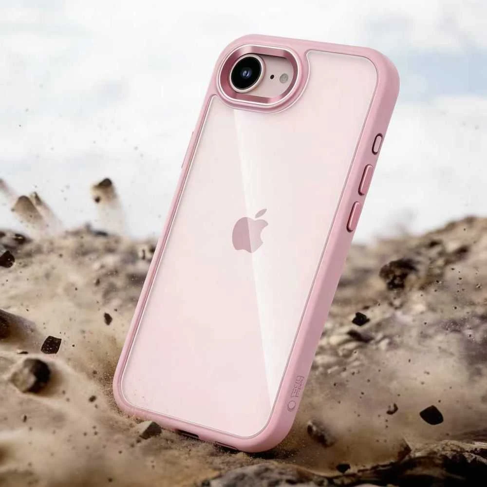 Dėklas Tech-Protect Magmat Case for iPhone 16e / 17e - Transparent Rožinė