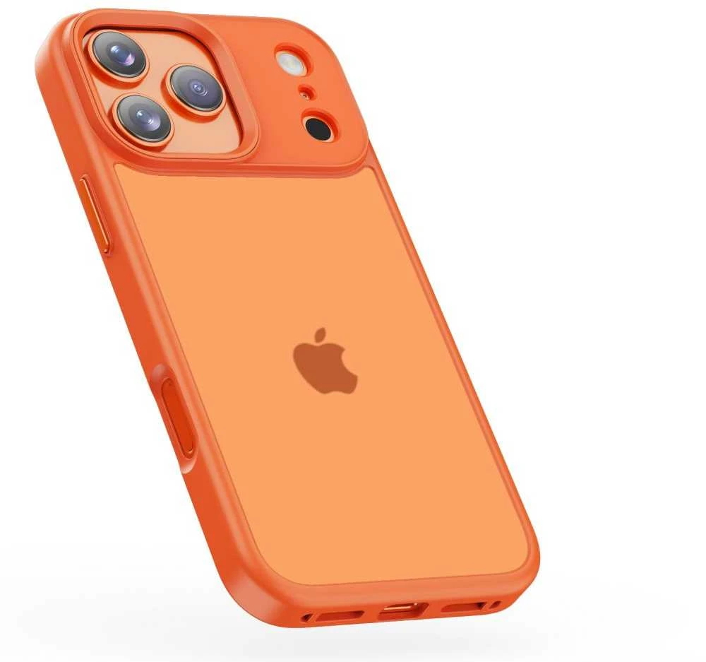 „Tech-Protect MagMat“ dėklas, skirtas „iPhone 17 Pro“ – oranžinis ir matinis
