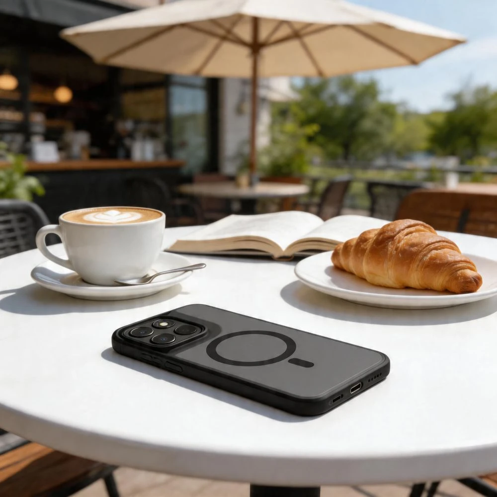 Tech-Protect MagMat MagSafe dėklas Motorola MOTO G57 POWER / G67 POWER MATTE Juodas