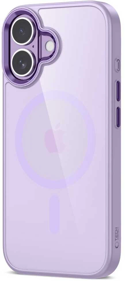 „Tech-Protect MagMat MagSafe“ dėklas, skirtas iPhone 17 - permatomas violetinis