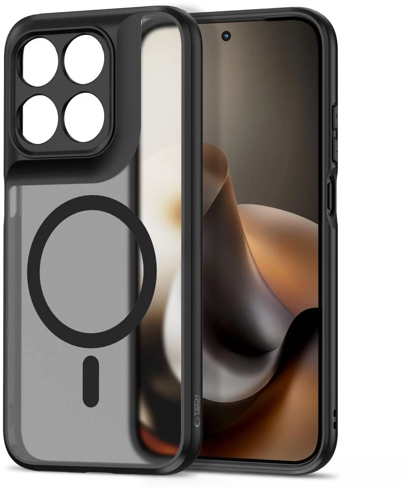 Tech-Protect MagMat MagSafe dėklas Motorola MOTO G67 / G77 MATINĖ juodos spalvos