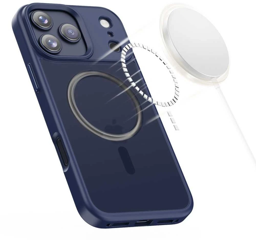 „Tech-Protect MagMat MagSafe“ dėklas, skirtas „iPhone 17 Pro Max“ – tamsiai mėlynas Mėlyna