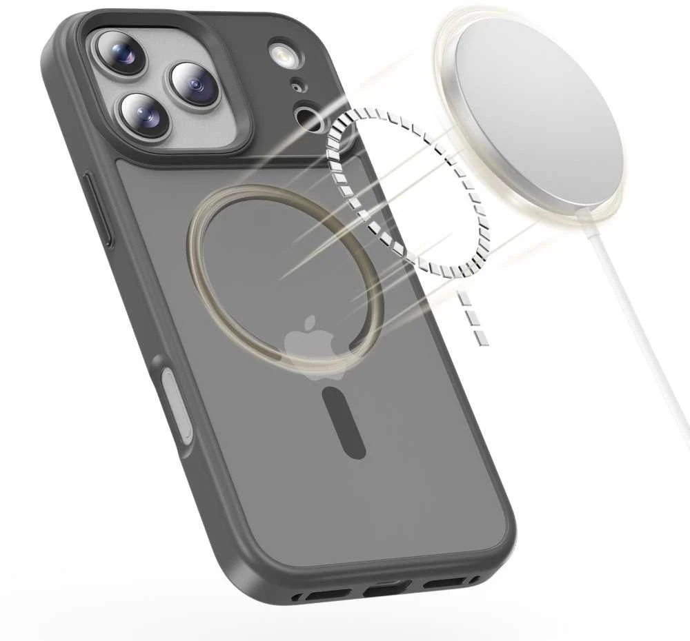 „Tech-Protect MagMat MagSafe“ dėklas, skirtas „iPhone 17 Pro“ – pilkas