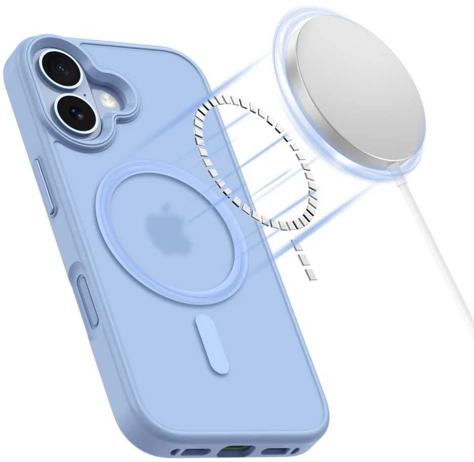„Tech-Protect MagMat MagSafe“ dėklas, skirtas „iPhone 17“ – Mėlyna\