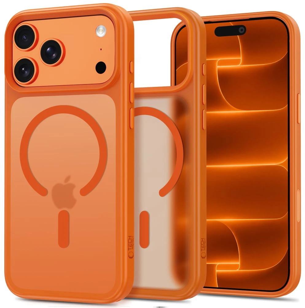Dėklas Tech-Protect Magmat Magsafe CC Case for iPhone 18 Pro Max / 17 Pro Max - Matte Oranžinis