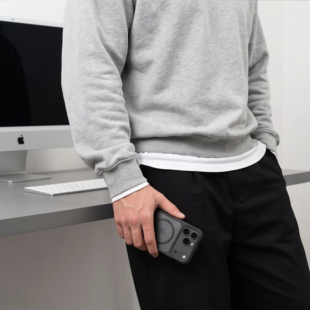 Tech-Protect Magmat Magsafe CC dėklas iPhone 18 Pro Max / 17 Pro Max - Matinis juodas