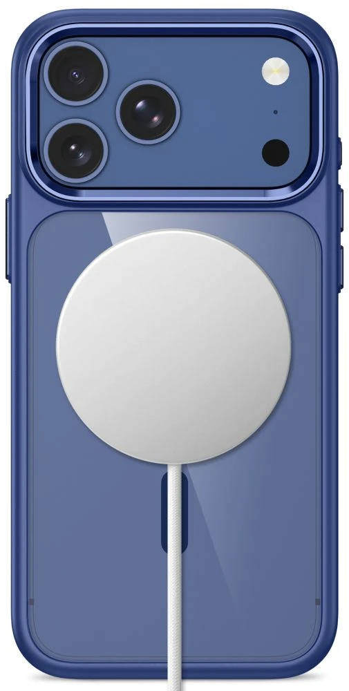 Dėklas Tech-Protect Magmat Magsafe CC Case for iPhone 17 Pro / 18 Pro - Navy Mėlyna and Transparent