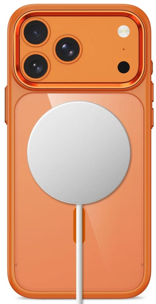 Dėklas Tech-Protect Magmat Magsafe CC case for iPhone 17 Pro / 18 Pro - oranžinis-transparent