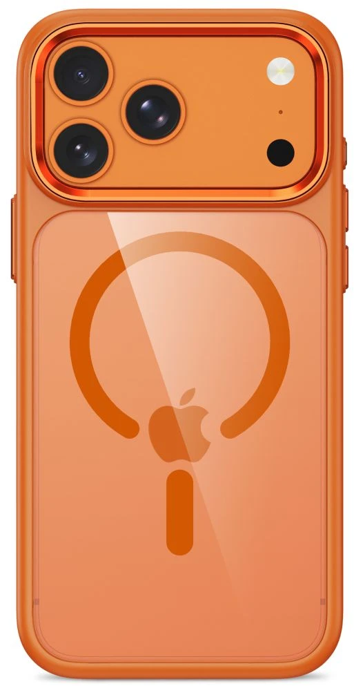 Dėklas Tech-Protect Magmat Magsafe CC case for iPhone 17 Pro / 18 Pro - oranžinis-transparent