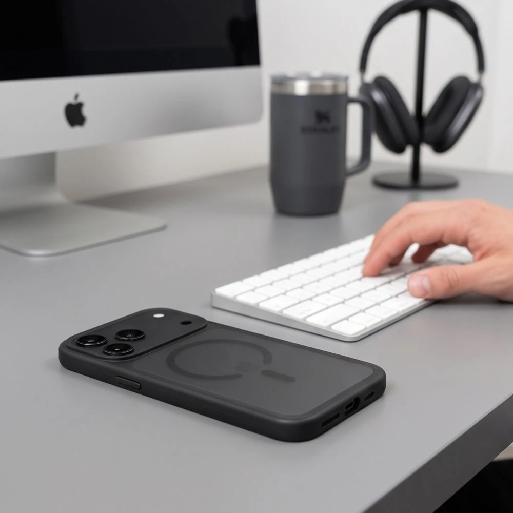 Tech-Protect Magmat Magsafe CC dėklas iPhone 18 Pro Max / 17 Pro Max - Matinis juodas