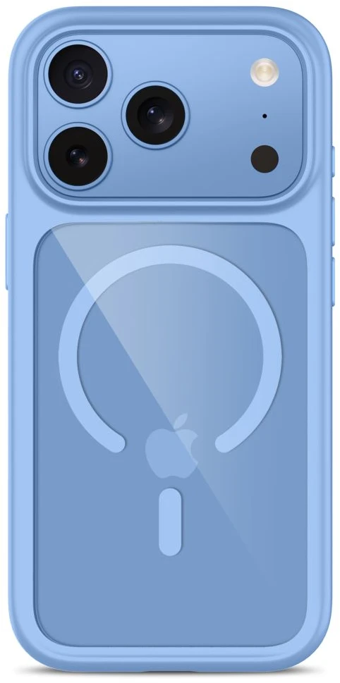Tech-Protect MagOne CC MagSafe Case + Tempered Glass 2 vnt. for iPhone 18 Pro Max / 17 Pro Max - Clear Mėlyna