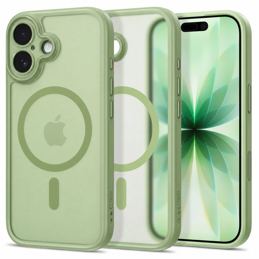 Dėklas Tech-Protect MagPeak MagSafe CC Case for iPhone 17 - Matte Žalias