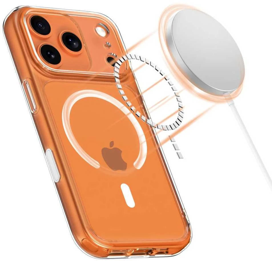 „Tech-Protect Magpeak Magsafe CC“ dėklas, skirtas „iPhone 17 Pro“ – skaidrus