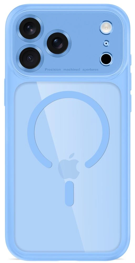 Dėklas TECH-PROTECT MAGPEAK MagSafe CC iPhone 17 Pro Max / 18 Pro Max ŠVIESIAI MĖLYNAS/SKAIDRUS